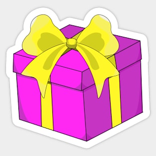 pink present Sticker